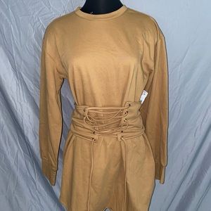 Tan Corset Dress